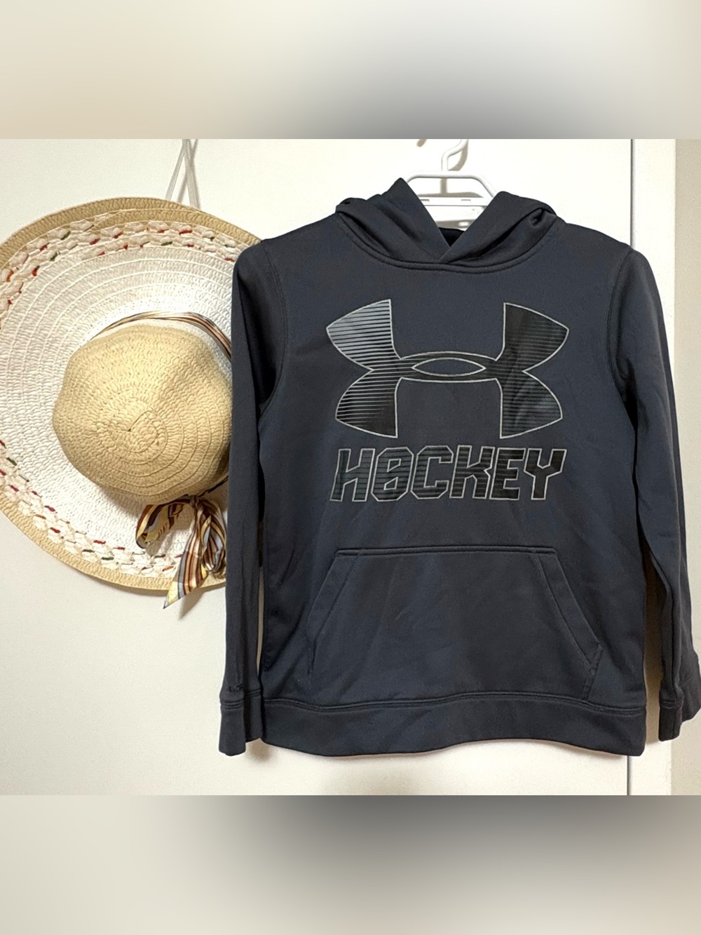 Under Armour Gray and Black ColdGear Pullover Hoodie